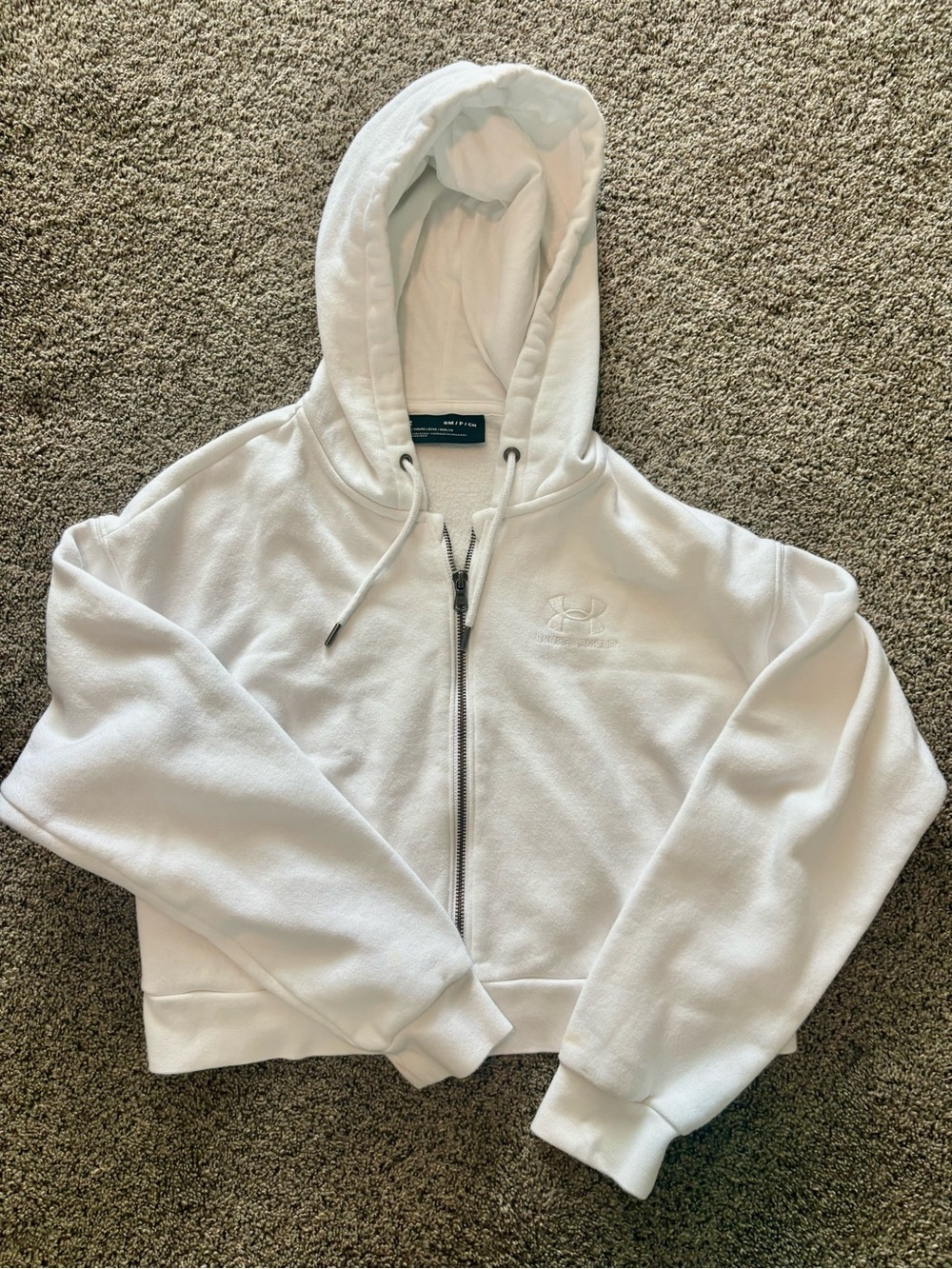 Under Armour Women’s White Full-Zip Hoodie Size Small